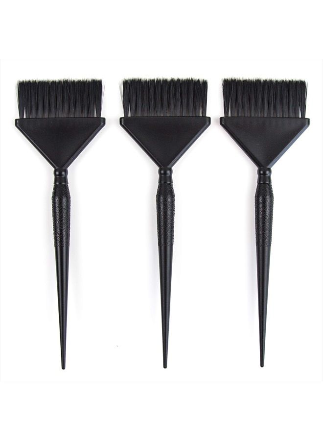 Salon Supply Co 3 Extra Wide Hair Dye Brushes - Hair Color Brush Applicator Set - Hair Dye Brush Applicator - Hair Coloring Brush - Hair Root Touch Up Brush (Black) - Image 4