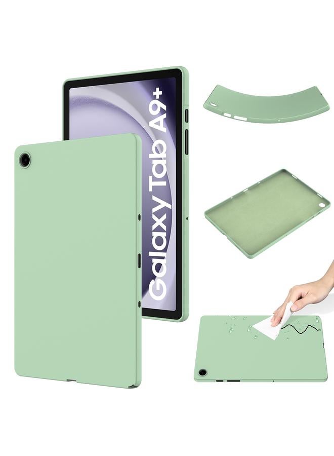 اس-توب جراب لجهاز Samsung Galaxy Tab A9+ اللوحي، مصنوع من السيليكون السائل المقاوم للصدمات بلون نقي - Image 1