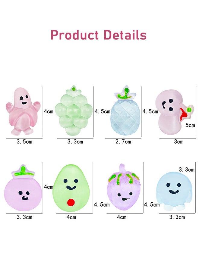 30 PCS Mochi Squishy Toys Set- Mini Squishies Set for Kids -  Fruit Shapes (Cherry, banana, Strawberries) - Stress Relief Toys for Party Favors, Classroom Rewards - Soft, Non-Toxic & Slow Rising - for Ages 3+, Boys & Girls - Image 4