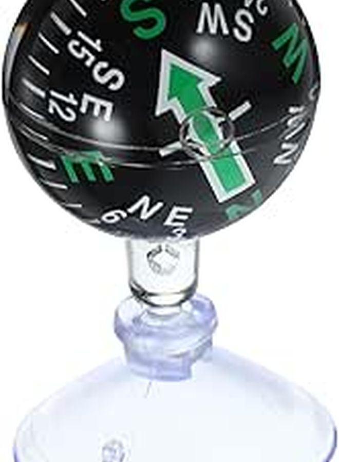 Green 38mm Car Dashboard Compass Ball With Suction Cup For Navigation In Cars Boats Trucks - Image 1