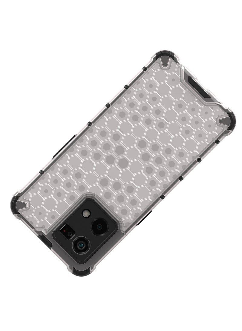 Case Cover Honeycomb Case Shockproof Camera Protection Cover Compatible with Oppo Reno 7 4G / Reno 8 4G( Transparent ) - Image 3