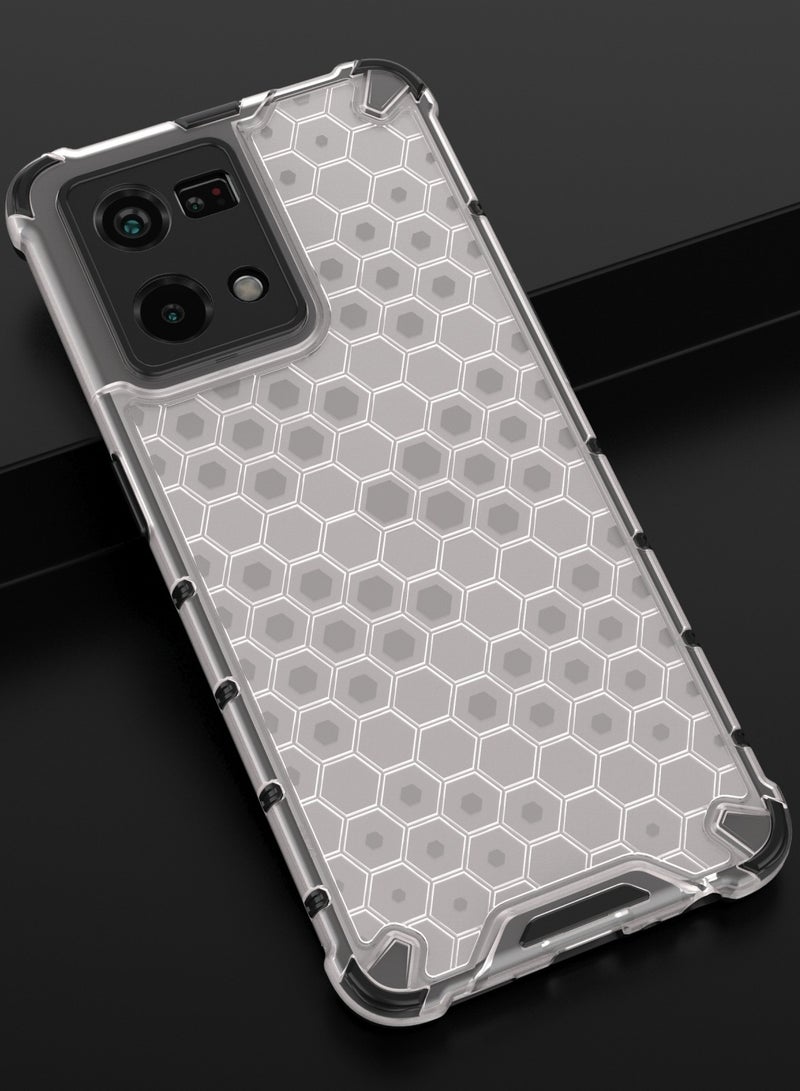 Case Cover Honeycomb Case Shockproof Camera Protection Cover Compatible with Oppo Reno 7 4G / Reno 8 4G( Transparent ) - Image 4