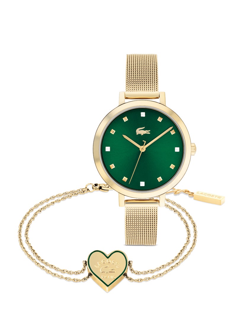 LACOSTE - LACOSTE ROUND ANALOG WOMEN'S GREEN CASE WATCH - 2070029 - Image 1