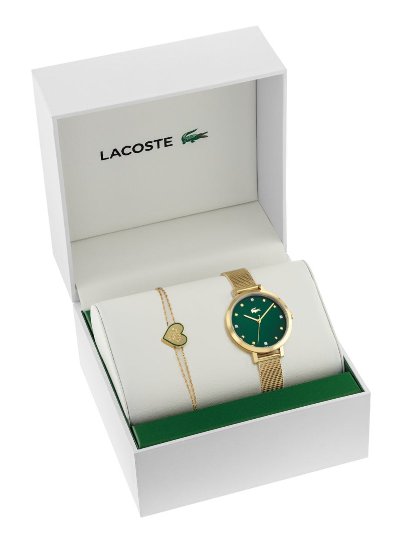 LACOSTE - LACOSTE ROUND ANALOG WOMEN'S GREEN CASE WATCH - 2070029 - Image 1