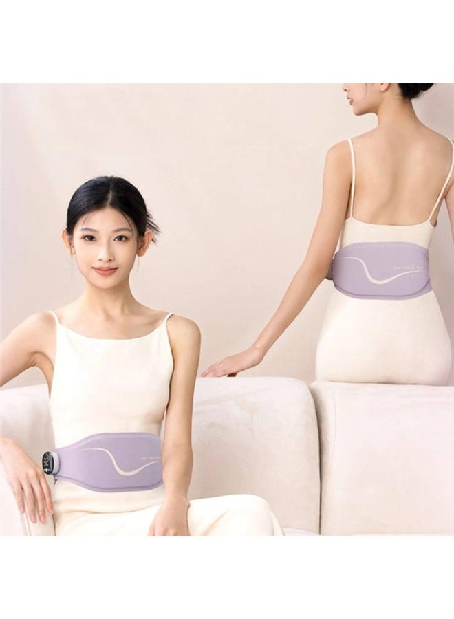 Generic Waist Belt Massager – 4-in-1 Therapy with Heat, Vibration, Red Light, Moxibustion, Type-C Rechargeable Battery (800mAh), Wireless Remote, Lightweight & Adjustable Fit for Men & Women (Color Beige)  - Image 2