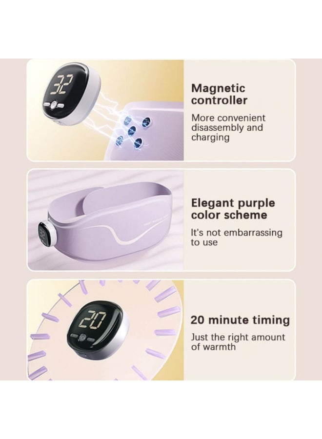 Generic Waist Belt Massager – 4-in-1 Therapy with Heat, Vibration, Red Light, Moxibustion, Type-C Rechargeable Battery (800mAh), Wireless Remote, Lightweight & Adjustable Fit for Men & Women (Color Beige)  - Image 5