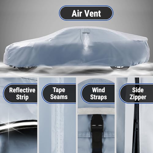 iCarCover Custom Car Cover for Chevy Monte Carlo, Waterproof All Weather Rain Snow UV Sun Protector Full Exterior Indoor Outdoor Car Cover (Year Fits 1978-1988) - Image 5