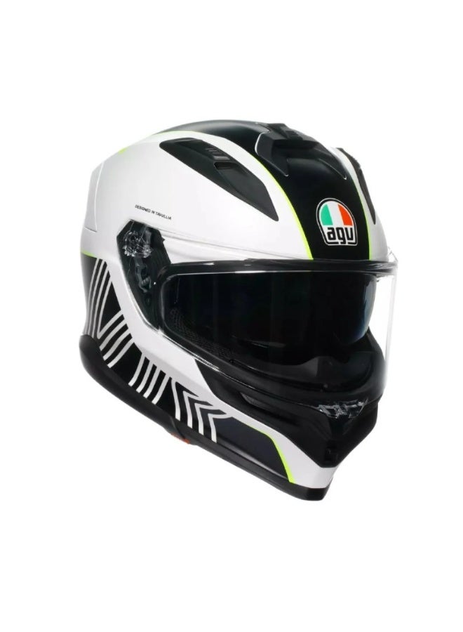 AGV K7 E2206 MPLK SUPER 46 BLACK/WHITE HELMET - Image 1