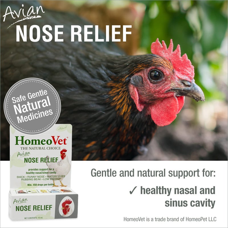 HomeoPet Avian Nose Relief, Safe and Natural Bird and Chicken Supplement, 15 Milliliters - Image 2