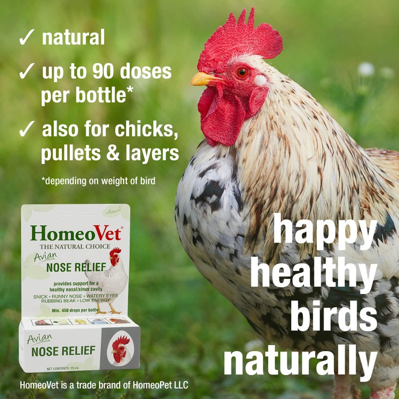 HomeoPet Avian Nose Relief, Safe and Natural Bird and Chicken Supplement, 15 Milliliters - Image 4