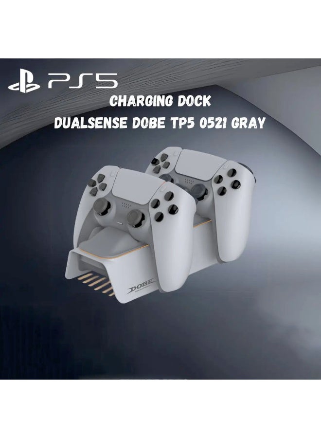 دوبي Dual Charging Dock for PS5 Controllers - Grey - Image 2