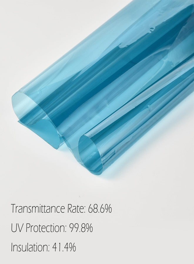 AuMoHall Blue Car Window Tint Film 68.6% VLT Car Windshield Tint Car Sun Shade Tint Automotive Solar Protection Film, 29.52" x 118.11" - Image 3