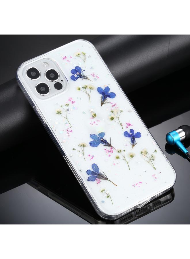 اس-توب جراب لهاتف iPhone 12 / 12 Pro جراب واقٍ من مادة TPU بنقشة زهور الجبسوفيلا - Image 1