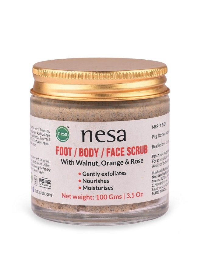 Nesa Walnut Scrub (100 Gms) ; Body Scrub ; Foot Scrub ; Face Scrub ; Gentle Exfoliation ; Cleansing - Image 2