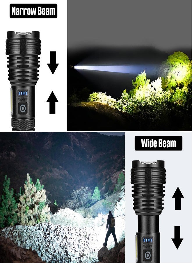 BERCOL Flashlight Rechargeable Flashlights High Lumens, 99,000 LM Bright LED Flashlight Powered Flash Light, USB Rechargeable Flashlights & Waterproof Handheld Flash lights for Home Camping Hiking(2 Pack) - Image 5