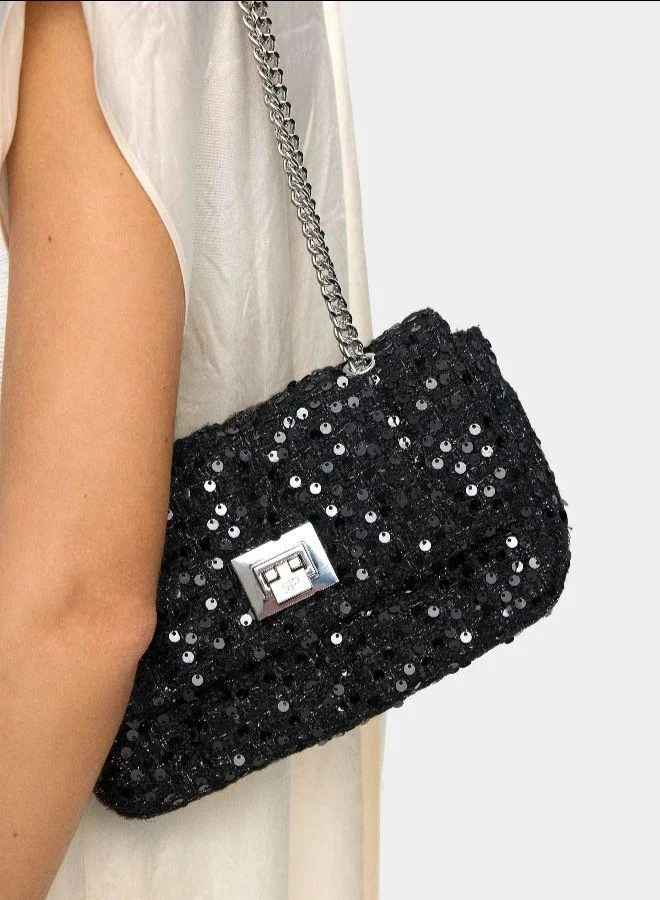 بارفوا حقيبة التويد على الكتف