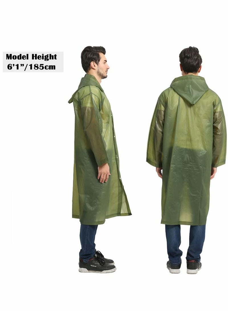 SYOSI Raincoat Rain Ponchos for Adults Women Men  1 Pack Reusable EVA Clear Portable Rain Coats Lightweight Jackets with Hood Rain Ponchos Adults Packable Poncho Adult Clear Hood  - Image 5