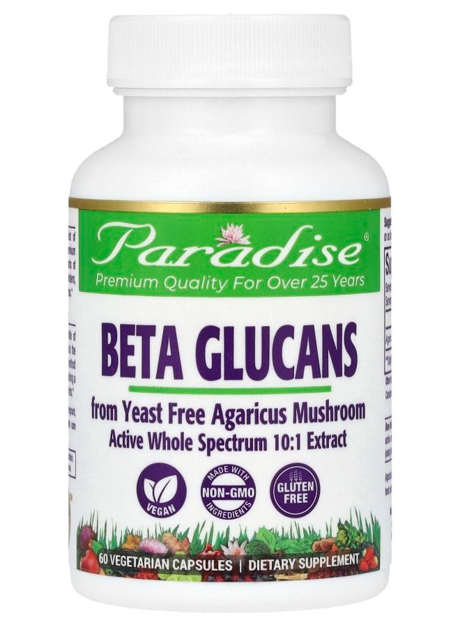 Paradise Herbs Beta Glucans 60 Vegetarian Capsules