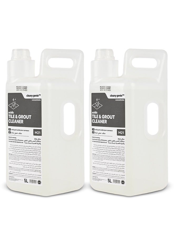 cleany genie Acidic Tile & Grout Cleaner Concentrate Liquid 2X5L - Image 2