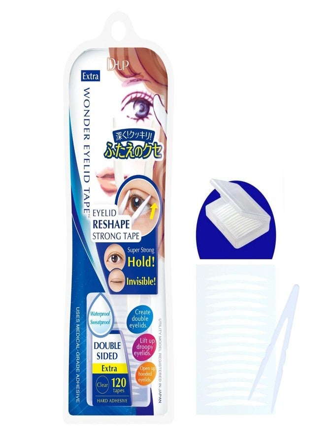 D-UP Invisible Double Eyelid Tape for Hooded Eyes, Waterproof Eyelid Stickers, Double Sided Adhesive, Double Eyelid Tape Lift Strips for Droopy Eyes, Japanese Instant Eye Lid for Eye Makeup 120 Pc - Image 1