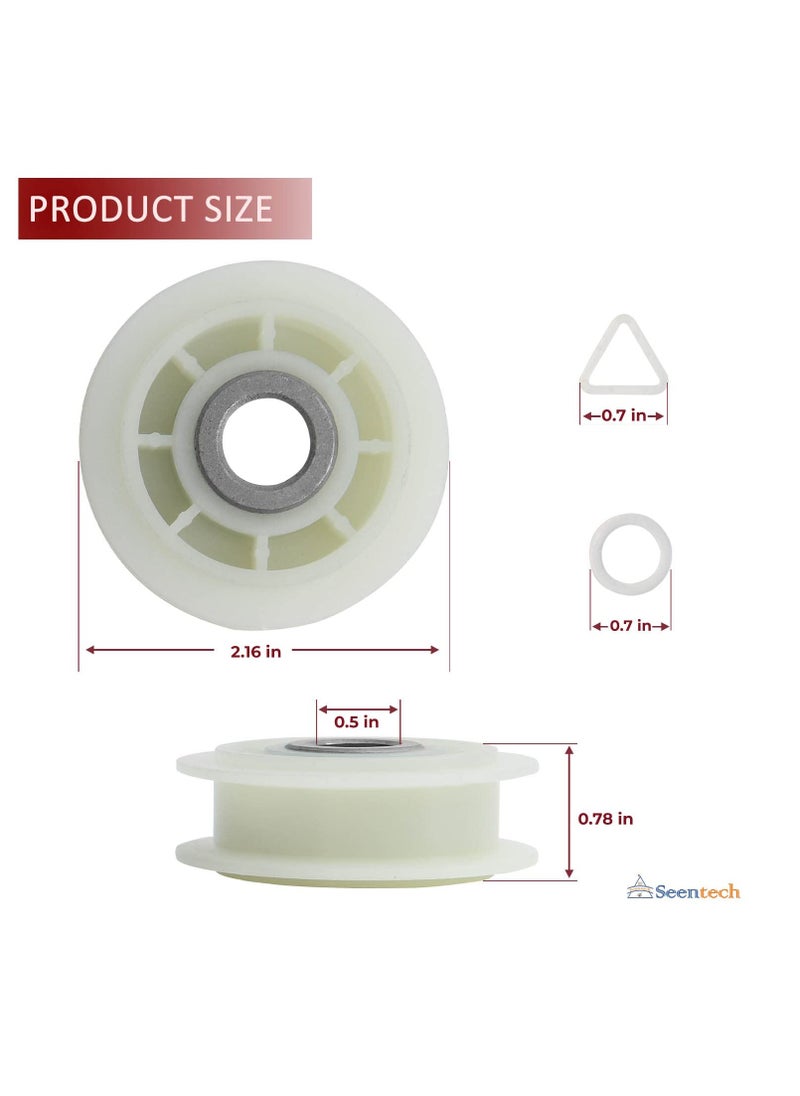 Excefore 2 Pack Ultra Durable 279640 Dryer Idler Pulley Replacement Part, Exact Fit Whirlpool & Kenmore Dryer, Replaces AP3094197, W10468057, 3388672, 697692  - Image 2