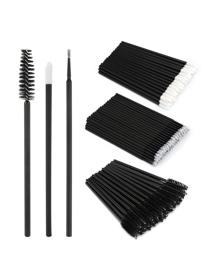 g2plus 300Pcs Eyelash Extension Supplies Kit 100Pcs Disposable Lip Wands 100Pcs Mascara Brush Applicators 100Pcs Micro Brushes For Eyebrow Eyelash Extension And Makeup Kits (Black） - Image 1