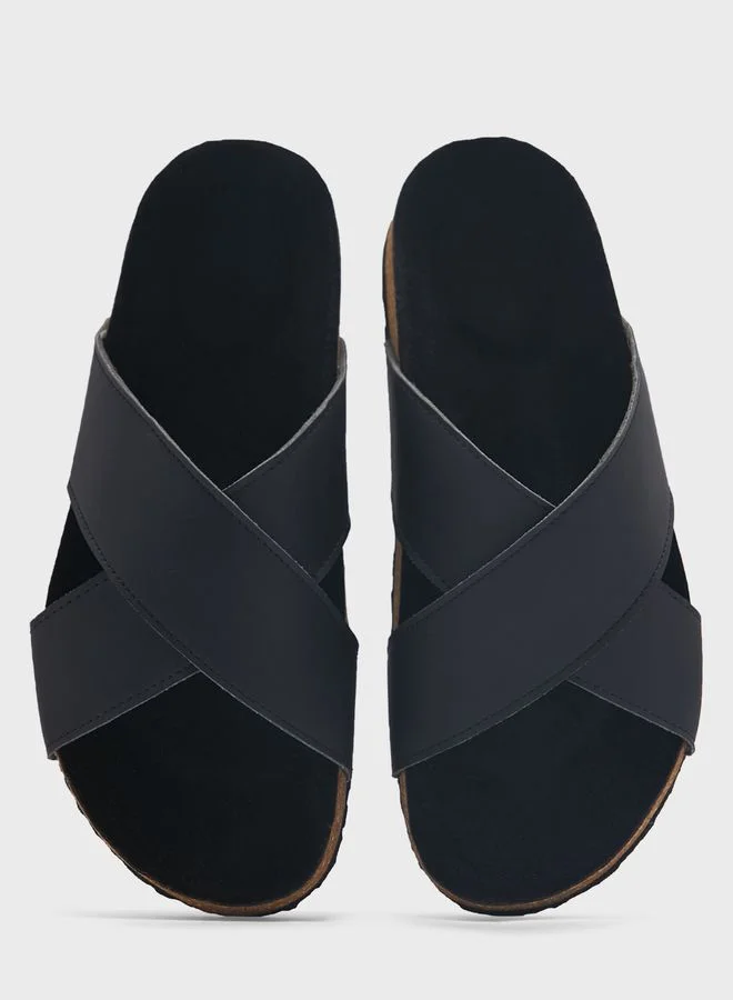 Robert Wood Arch Support Cross Strap Sandals