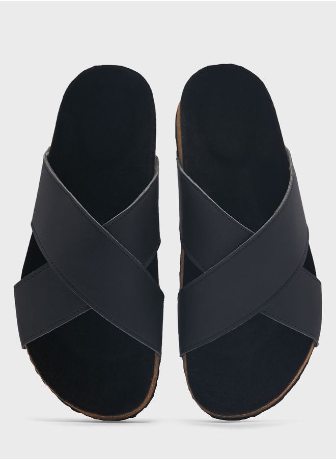 Arch Support Cross Strap Sandals