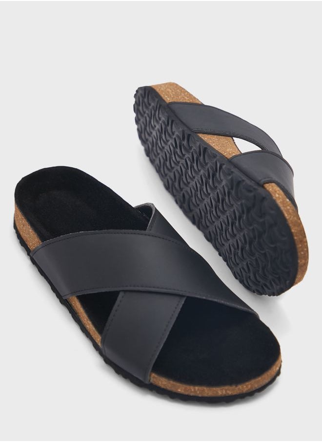 Arch Support Cross Strap Sandals