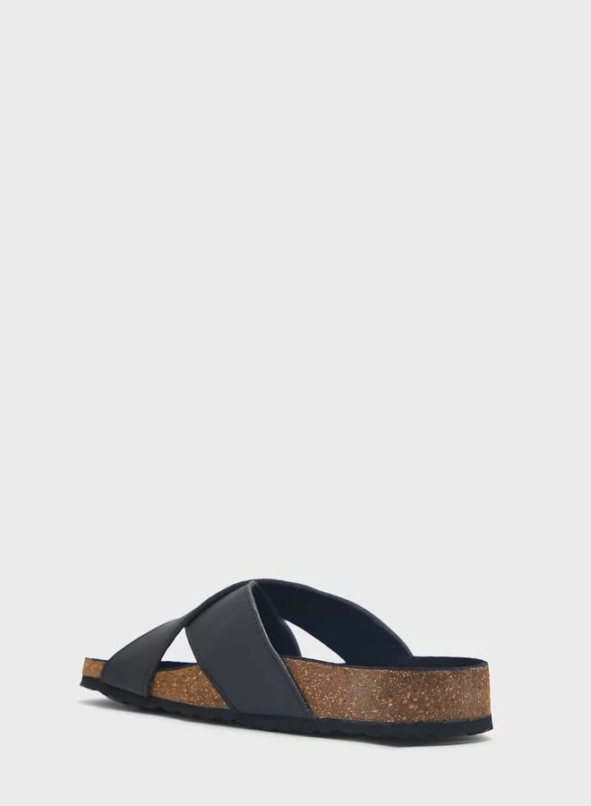Robert Wood Arch Support Cross Strap Sandals