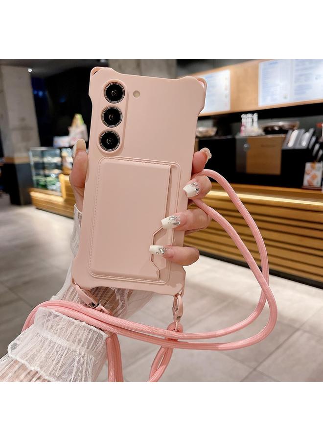 S-TOP Case For Samsung Galaxy S21 FE 5G Liquid TPU Card Bag Four Corner Shockproof Phone Case - Image 1