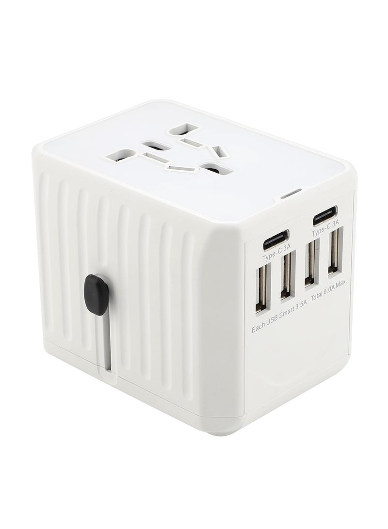 Universal Travel Adapter Plug, Multi-Functional Charger with 4 USB and 2 Type-C Ports, Worldwide Power Socket with Multiple Country Adapters for International Travelers  - Image 5