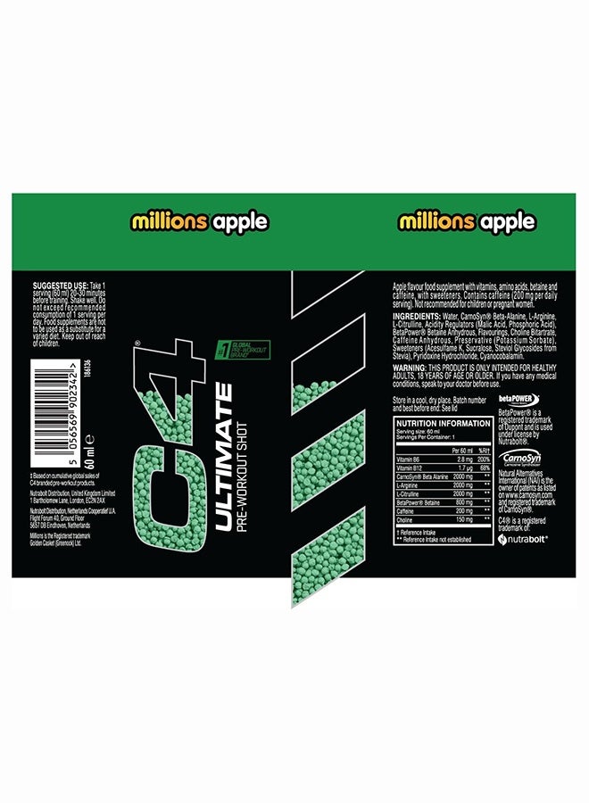 CELLUCOR C4 Ultimate  POW shot  Mellions Apple 12/cs Pack Of 12 - Image 2