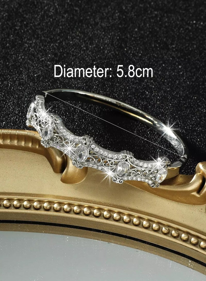 Cubic Zirconia Decor Bangle  - Image 4