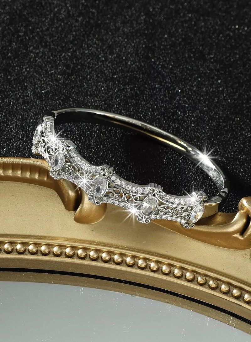 Cubic Zirconia Decor Bangle  - Image 2