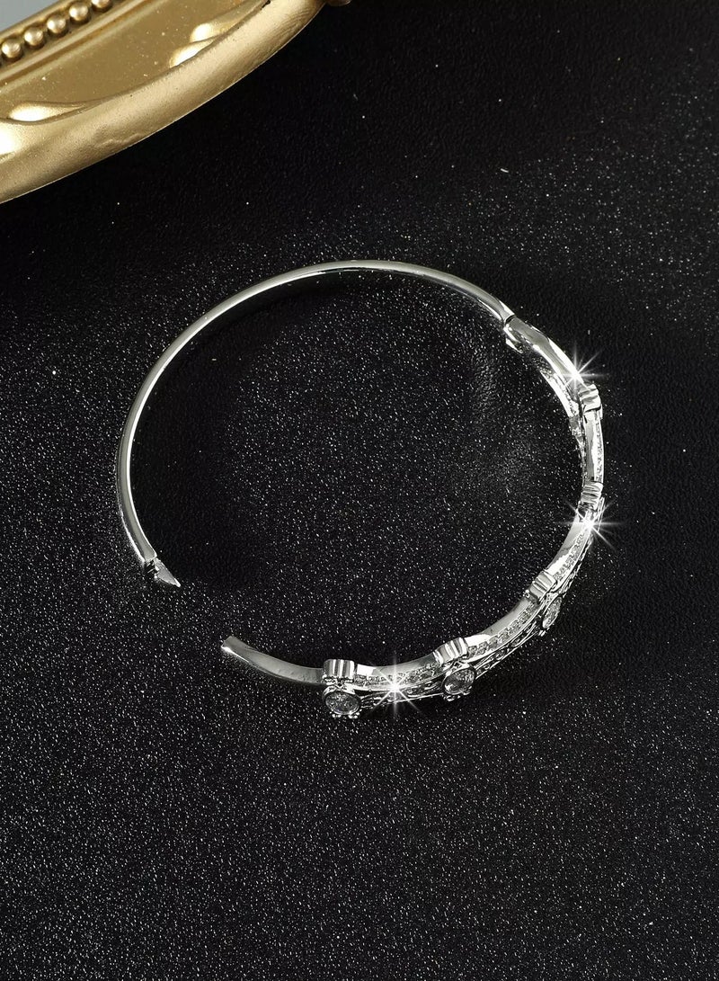 Cubic Zirconia Decor Bangle  - Image 3