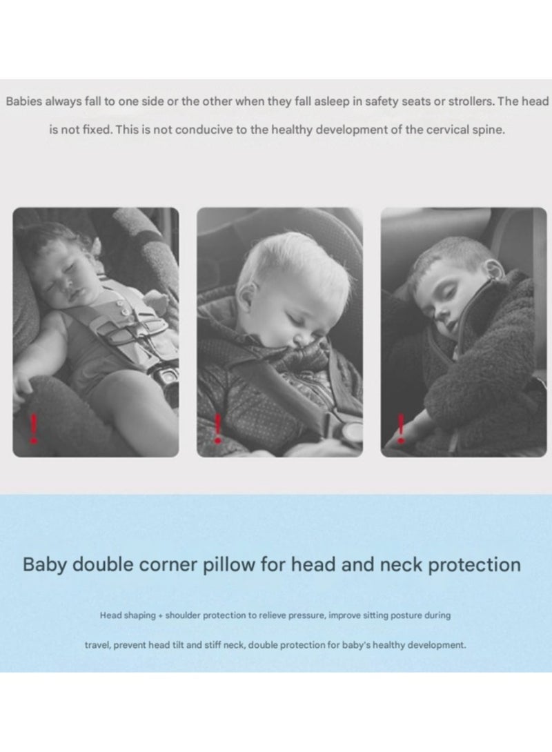 Jingke Baby Travel Pillow, Infant Head and Neck Support Pillow, for 0-2 Years Old Baby (Snails) - Image 3