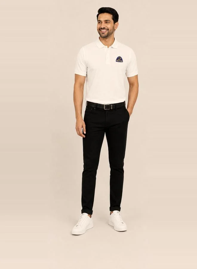 تايك تو Off White Falcon Logo Short Sleeves Polo T-Shirt By Falcon