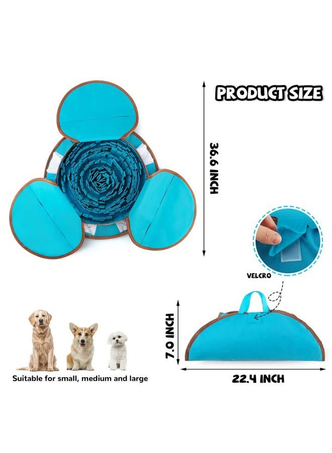 AWOOF Pet Snuffle Mat for Dogs, Interactive Feed Game for Boredom, Encourages Natural Foraging Skills for Cats Dogs Bowl Travel Use, Dog Treat Dispenser Indoor Outdoor Stress Relief (Green) - Image 5