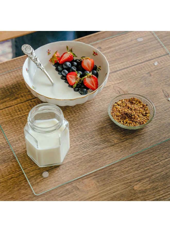 Mymonfif Tempered Glass Cutting Board for Kitchen, Clear Glass Board for Countertop, with Non-Slip Feet, Heat Resistant, Small Size 12x8" 1Pcs - Image 5