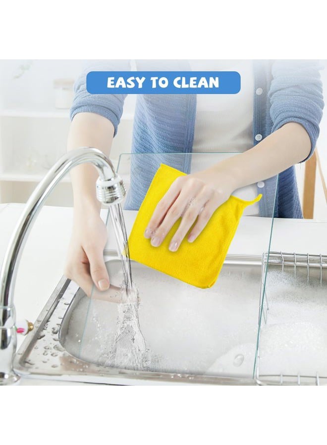 Mymonfif Tempered Glass Cutting Board for Kitchen, Clear Glass Board for Countertop, with Non-Slip Feet, Heat Resistant, Small Size 12x8" 1Pcs - Image 4