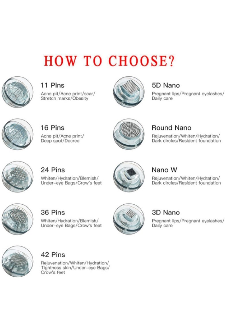 hydra 10Pcs Dr.pen M8 Round Nano Needle Replacement Cartridges  - Image 5