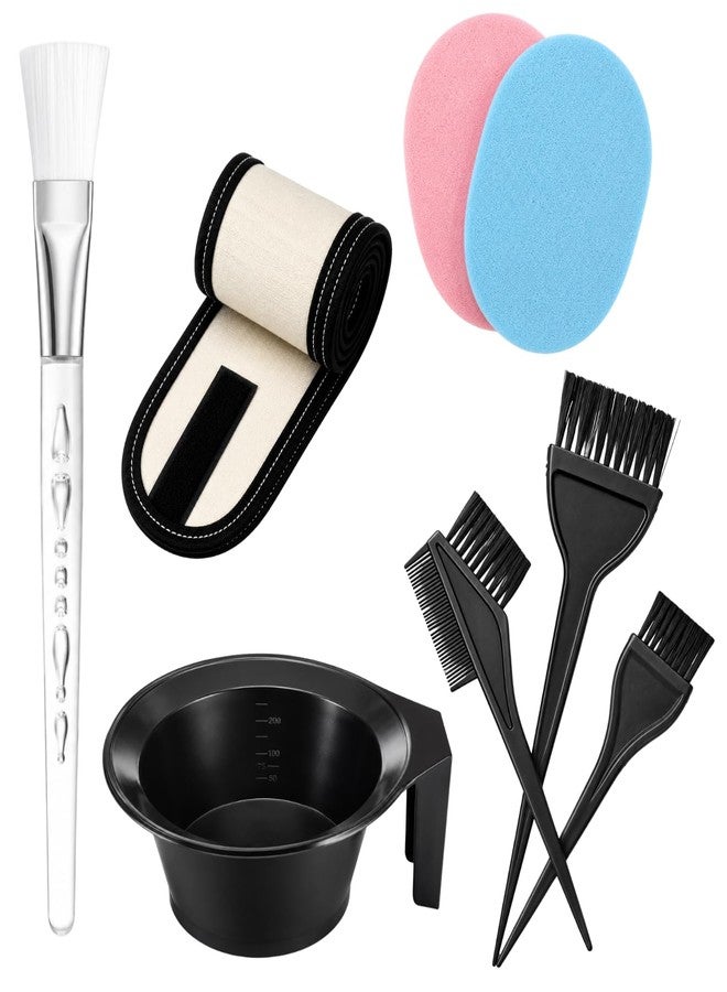 Onward Facial Brush Bowl Kit, 2 Face Cleaning Sponges, Facial Headband | Beauty Salon Spa Professional Styling Hair Dye Color Mixing Bowl, Face Pack Brush, Makeup Puff, Face Wash Headband Women (PlasticBrush,Bowl,Sponge,Headband,Dyeing Brush Set) - Image 1