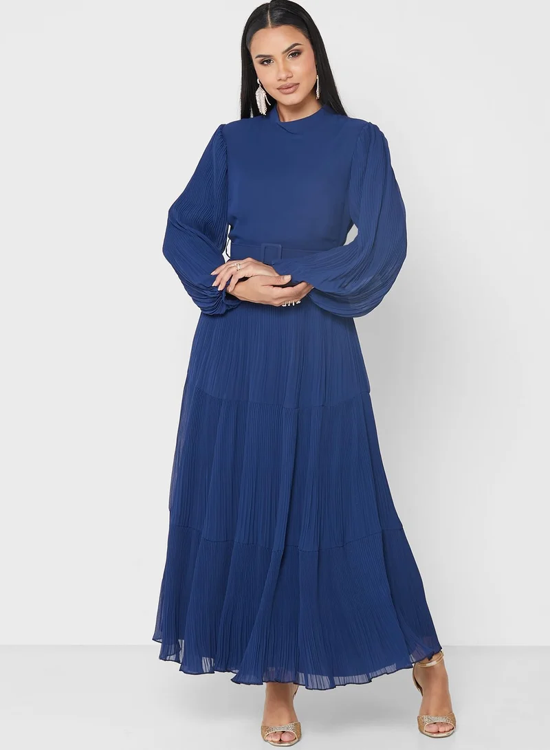 Khizana Belted Tier Dress