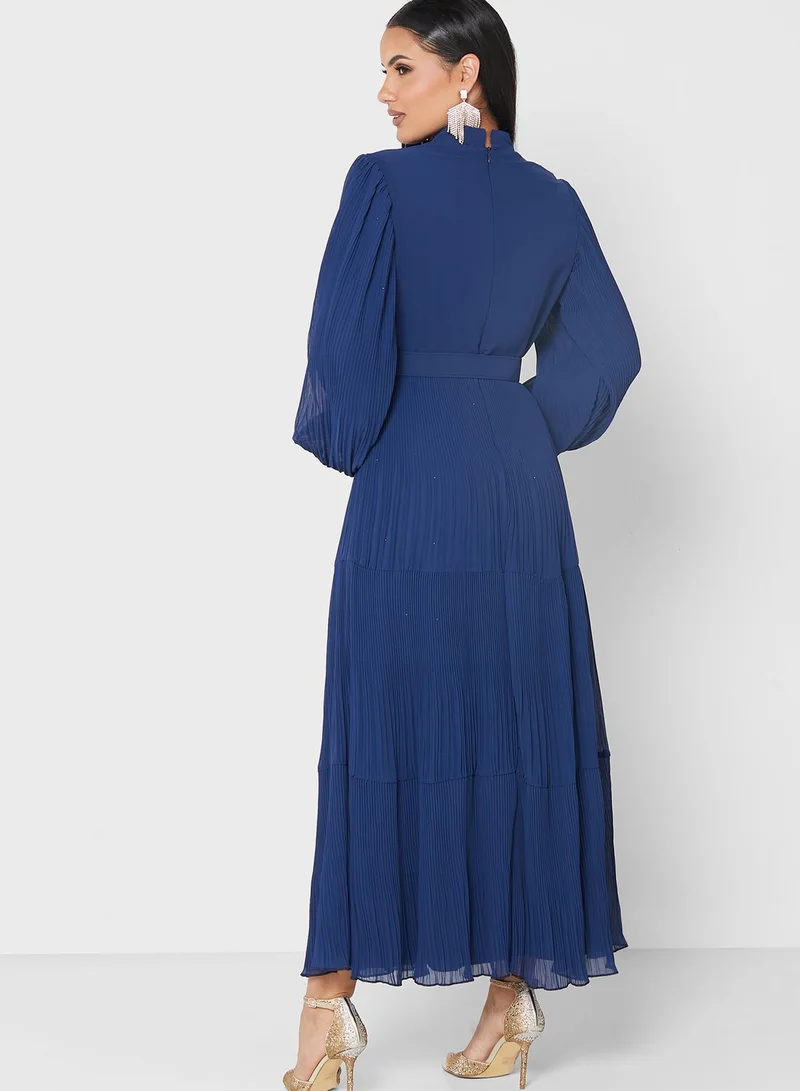 Khizana Belted Tier Dress