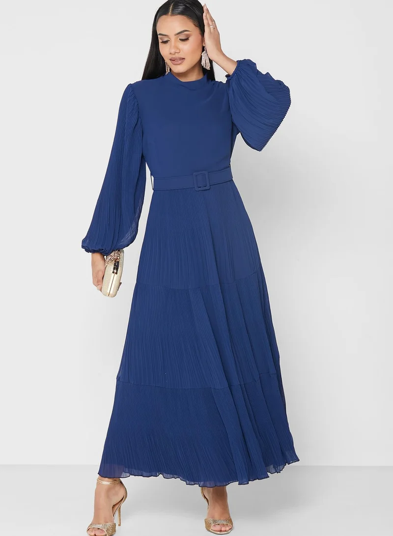 Khizana Belted Tier Dress