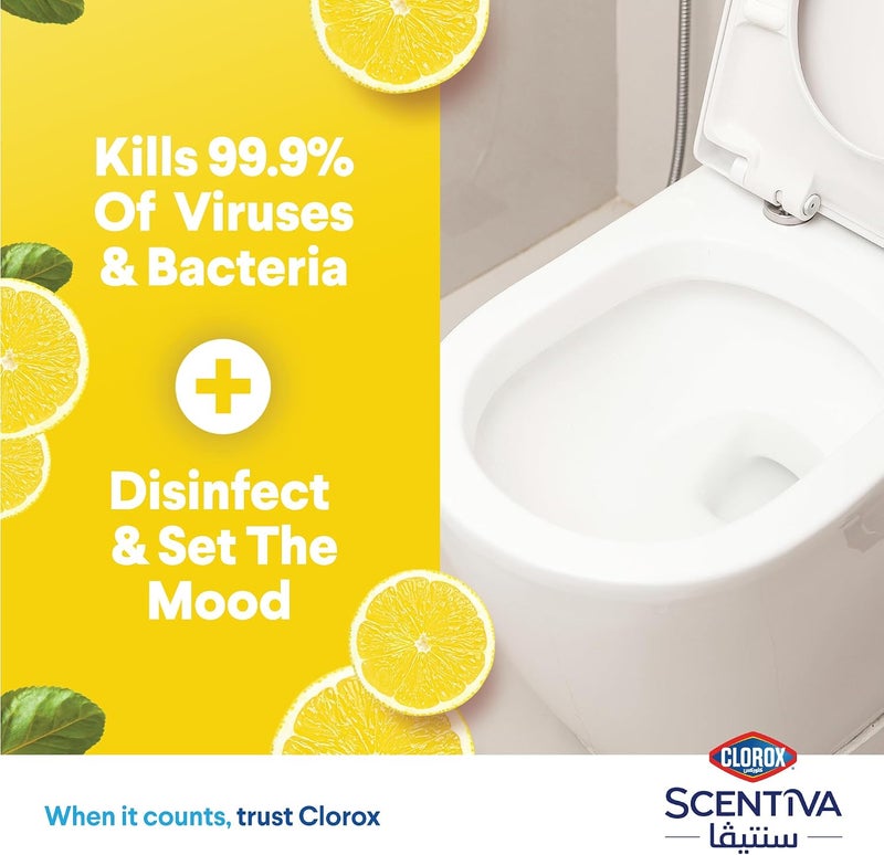 Clorox Scentiva Toilet Cleaner, Madagascar Citrus Grove, Bleach Free Toilet Bowl Cleaner, 709ml - Image 3