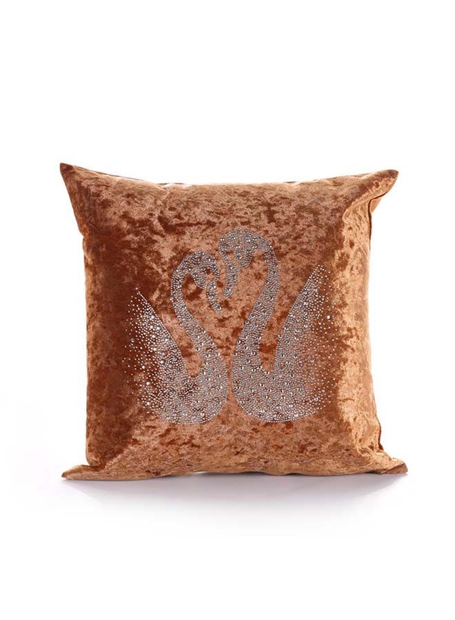 نيبمينينت غطاء وسادة مصنوع من المخمل بتصميم أوروبي فاخر للغاية بني 60x60سنتيمتر