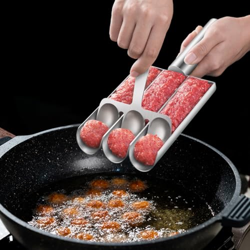 choxila Stainless Steel Meatball Maker - Creative Kitchen Triple Meatball Maker for Meatball Lovers - Image 2