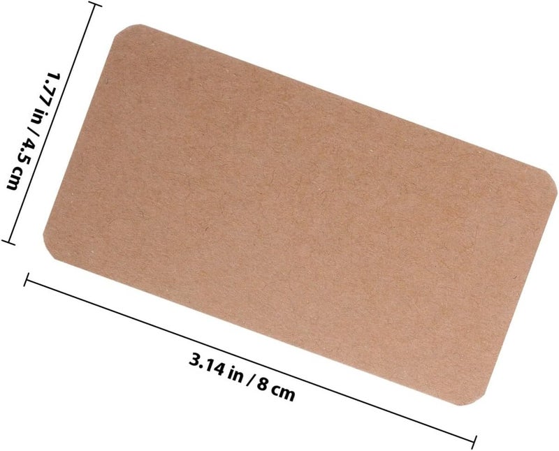 Uonlytech 100 قطعة من بطاقات الفهرس الصغيرة البيضاء من نوع Kraft، سمك 4.5x8 سم، ذات وجهين، مناسبة للرسم والكتابة اليدوية، للاستخدام اليومي في المكتب والمدرسة - Image 2